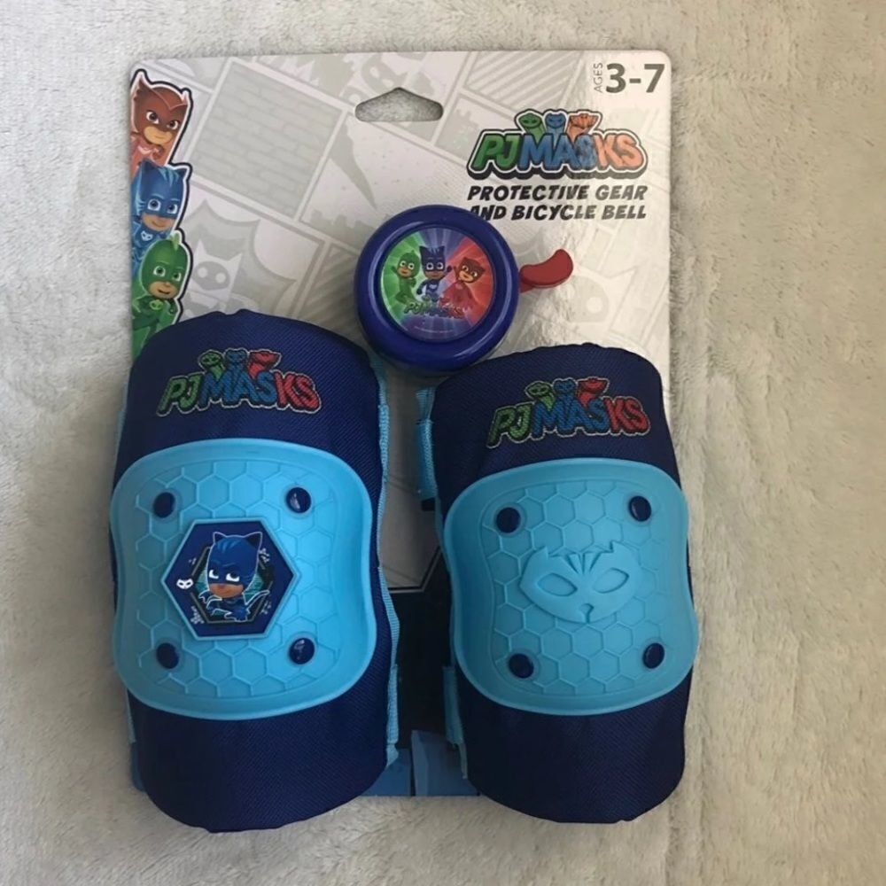 NEW PJ Masks Knee Elbow Pad Set with Bike Bell 3+