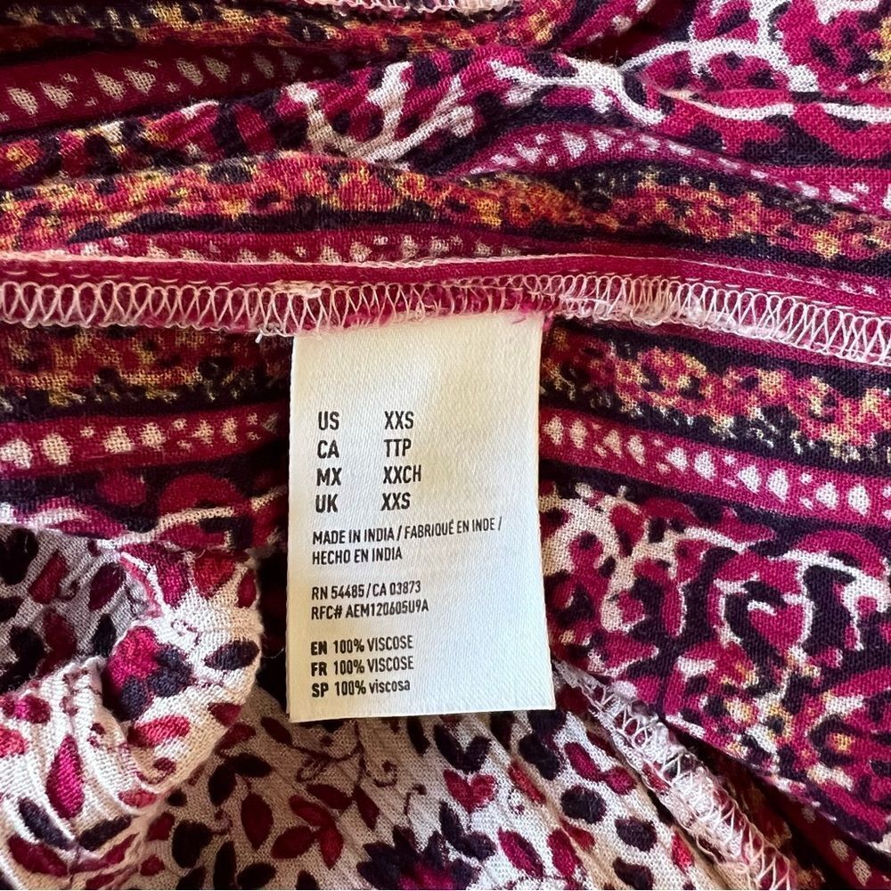 American Eagle Outfitters Boho Floral Pattern Mini Shift Dress