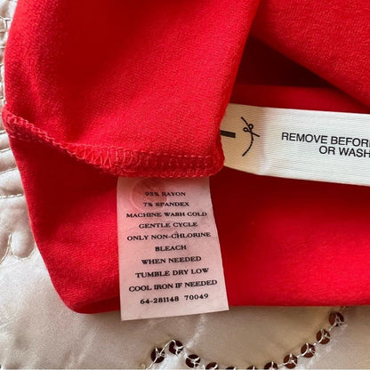 Ann Taylor Cowl Neck Red Sleeveless Mini A-line Dress