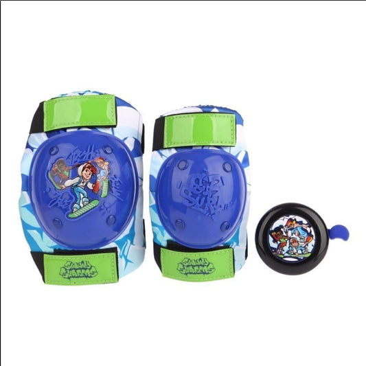 Subway Surfers Kids Knee Elbow Pad Set with Bell