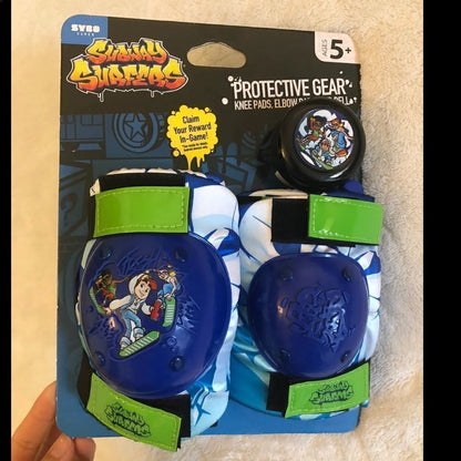 Subway Surfers Kids Knee Elbow Pad Set with Bell