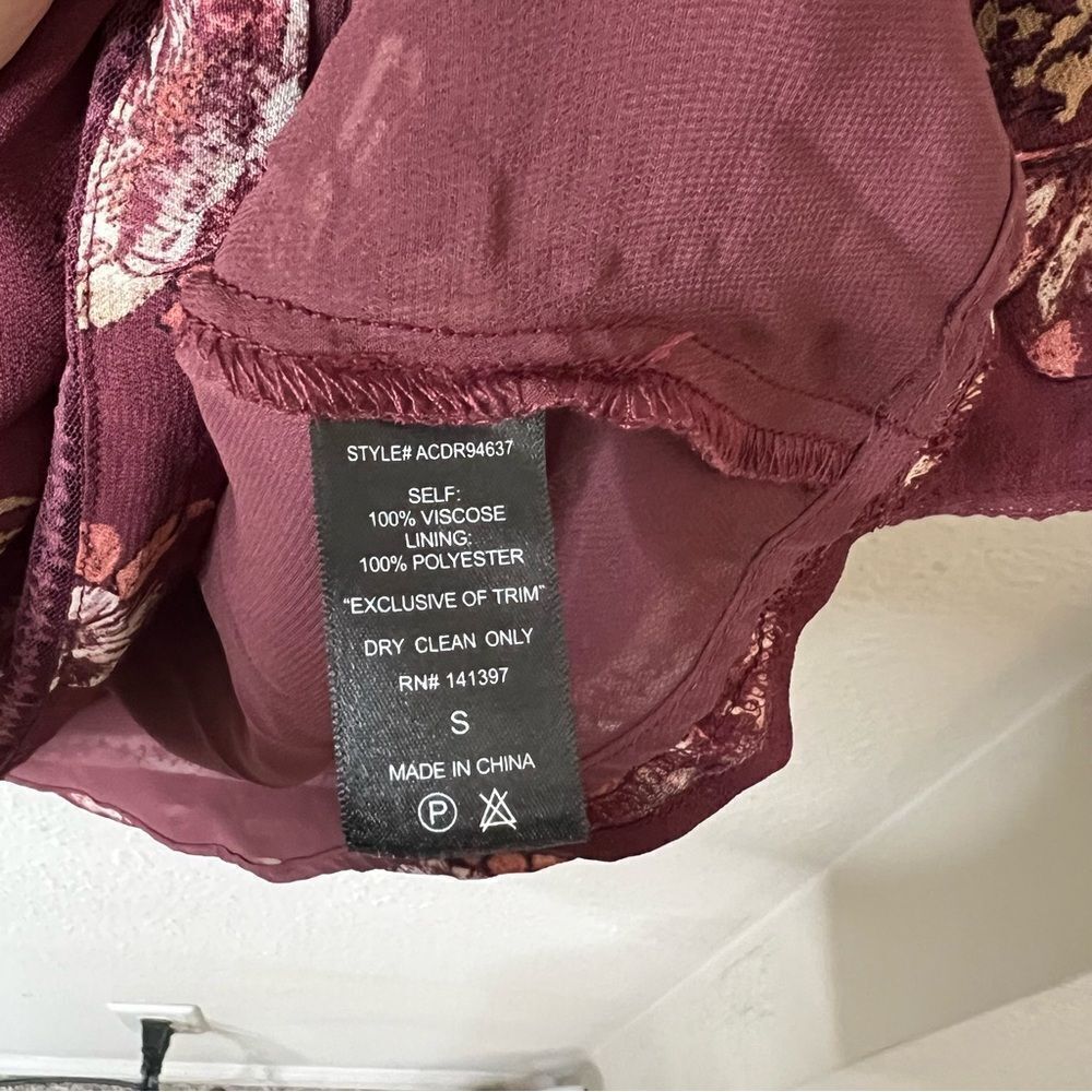 ATSR The Label Kirsten Floral Mini Dress A-Line Fit & Flare Size Small