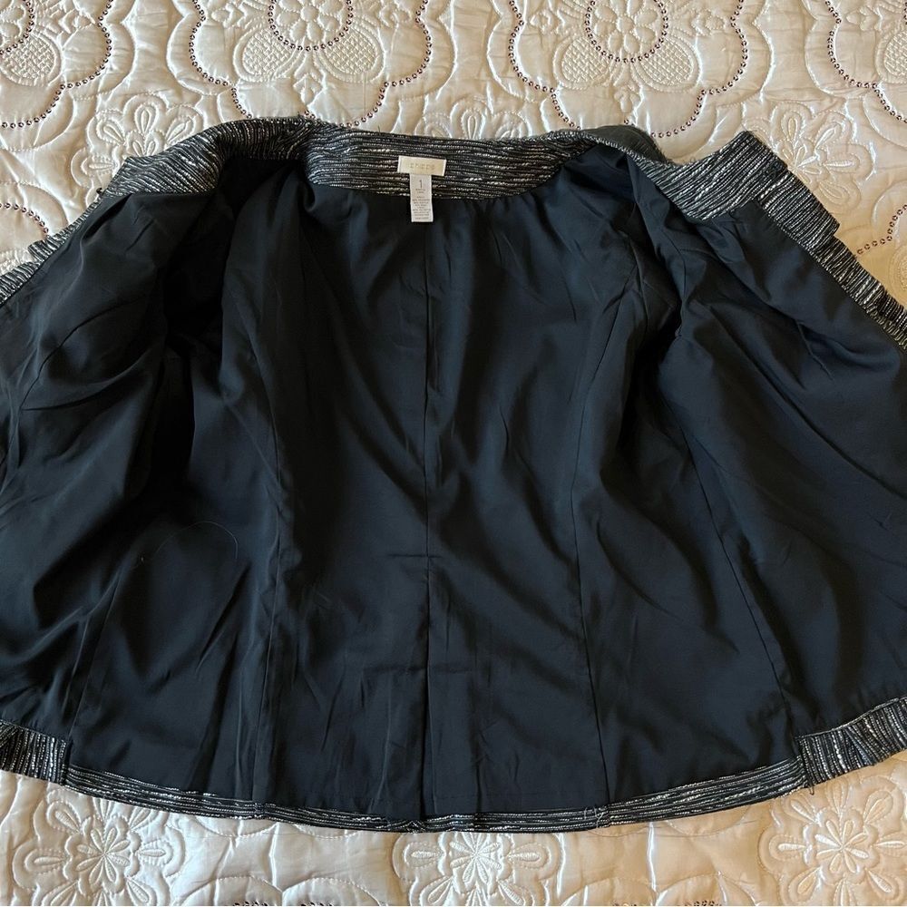 Chico’s Wool Blend Textured Blazer Jacket Size 1 / M(8)
