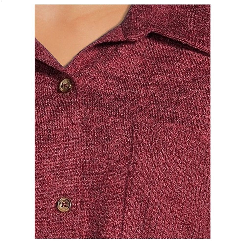 Women’s Button Front Knit Blouse Cardigan Top