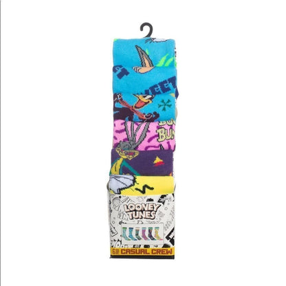 NEW Men’s Looney Tunes Casual Crew Socks 6 pair