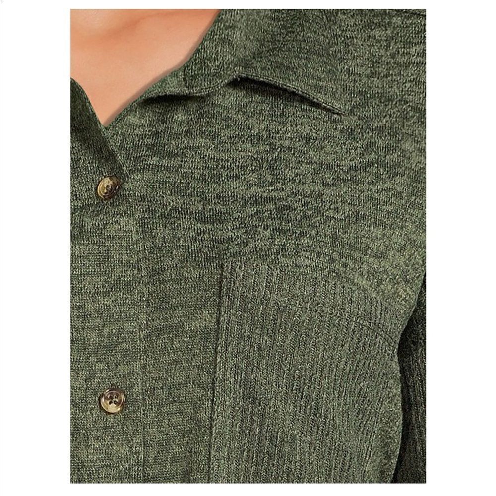 Women’s Knit Button Front Blouse Cardigan Top