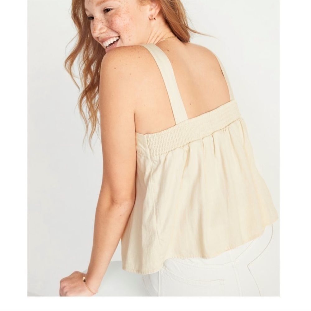 Old Navy Sleeveless Button Front Twill Swing Top Plus Size 3X