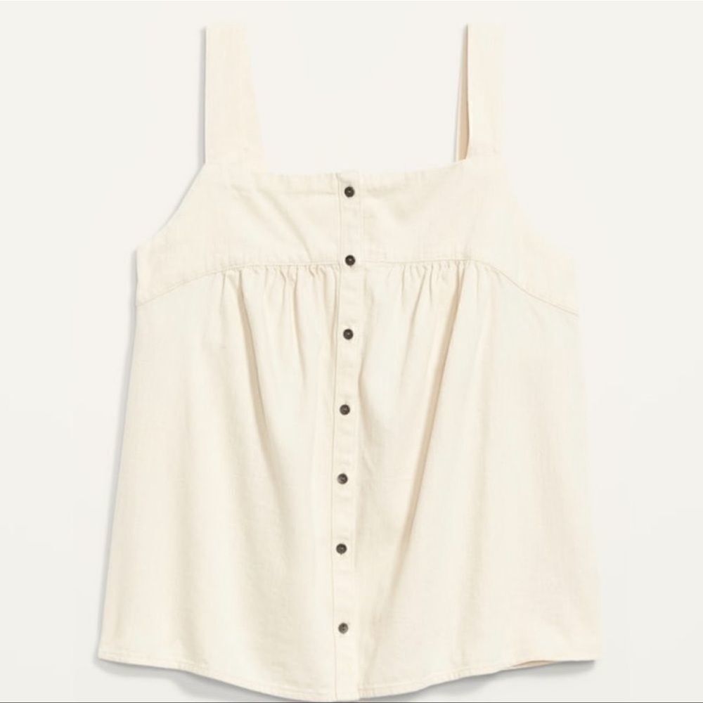 Old Navy Sleeveless Button Front Twill Swing Top Plus Size 3X