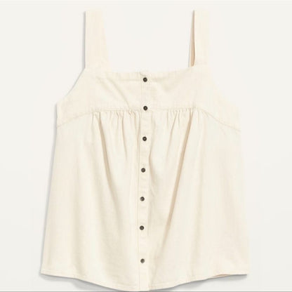 Old Navy Sleeveless Button Front Twill Swing Top Plus Size 3X