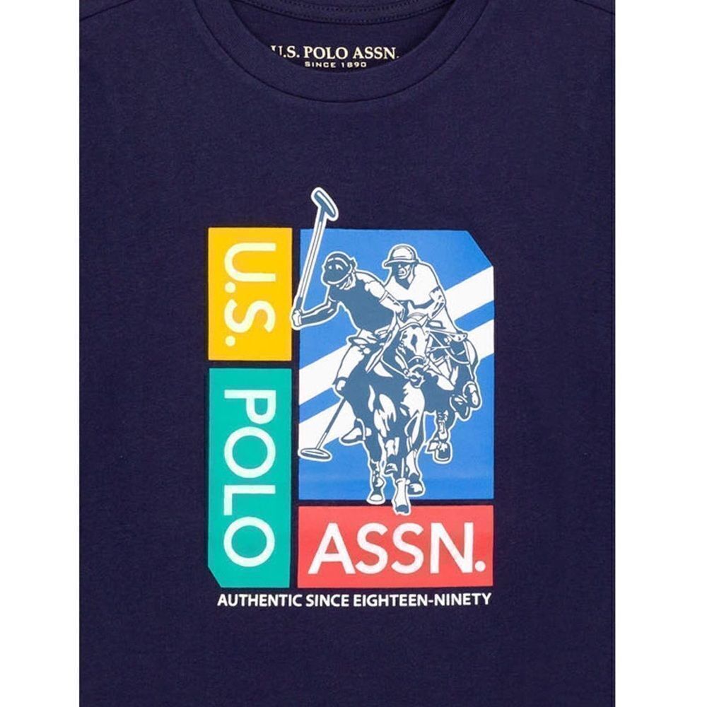 U.S. Polo ASSN Boys Crew Neck Long Sleeves Graphic Tee