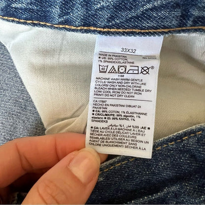 Old Navy Men's Medium Wash Slim Built-In Flex Rip-and-Repair Jeans NEW 33x32