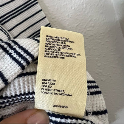 Anthropologie MAEVE Eliza Striped Waffle Knit Long Sleeve Henley Tunic Size XS