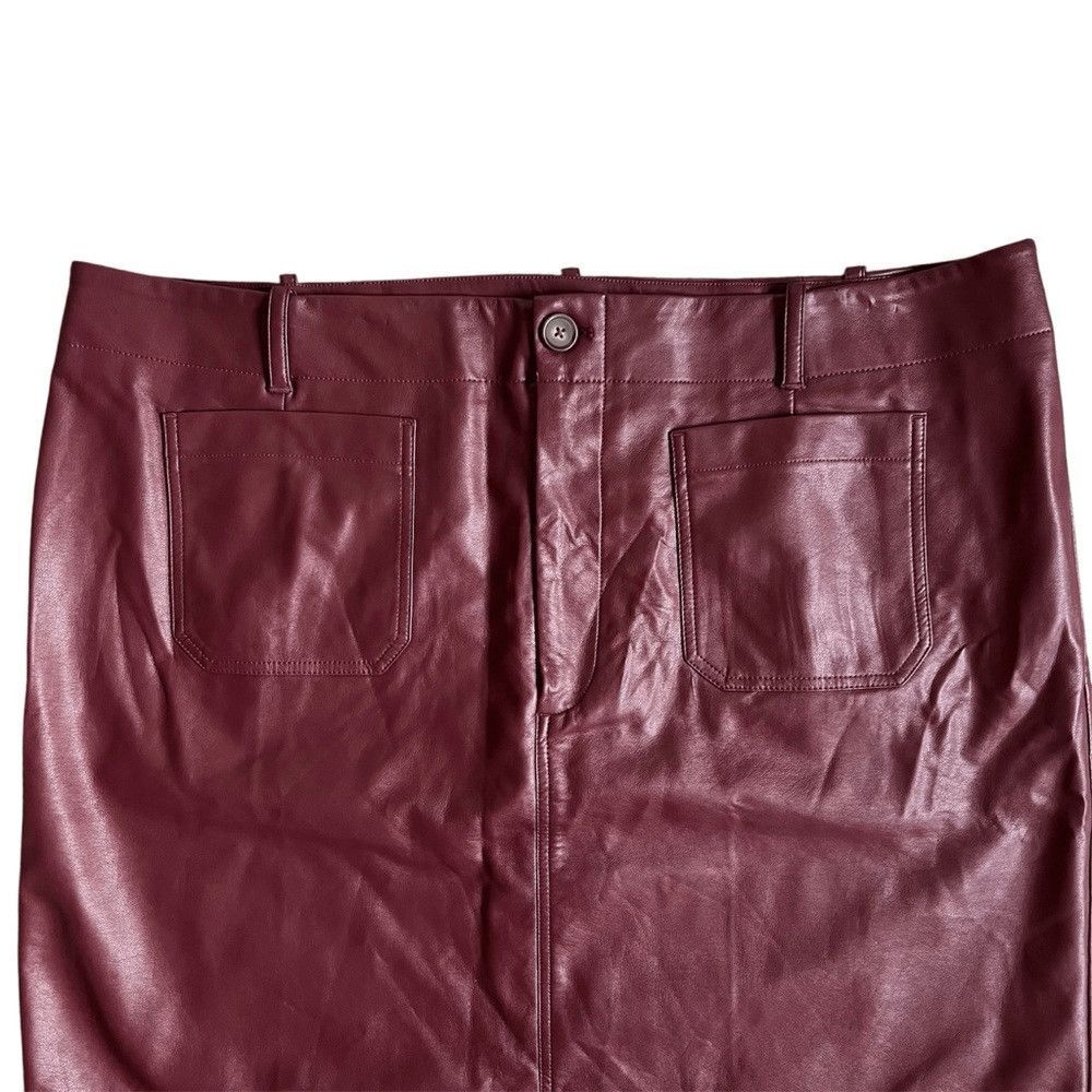 Anthropologie Maeve The Colette Faux Leather Mini Skirt Plus Size 3X