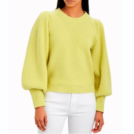 A.L.C. Eliana Balloon Sleeve Lambswool Cashmere Blend Sweater Size Small