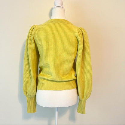 A.L.C. Eliana Balloon Sleeve Lambswool Cashmere Blend Sweater Size Small