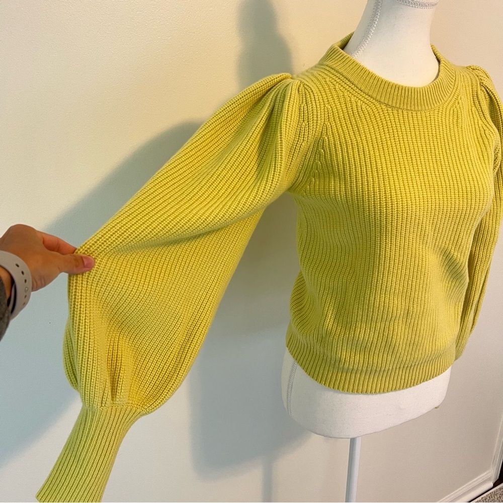 A.L.C. Eliana Balloon Sleeve Lambswool Cashmere Blend Sweater Size Small