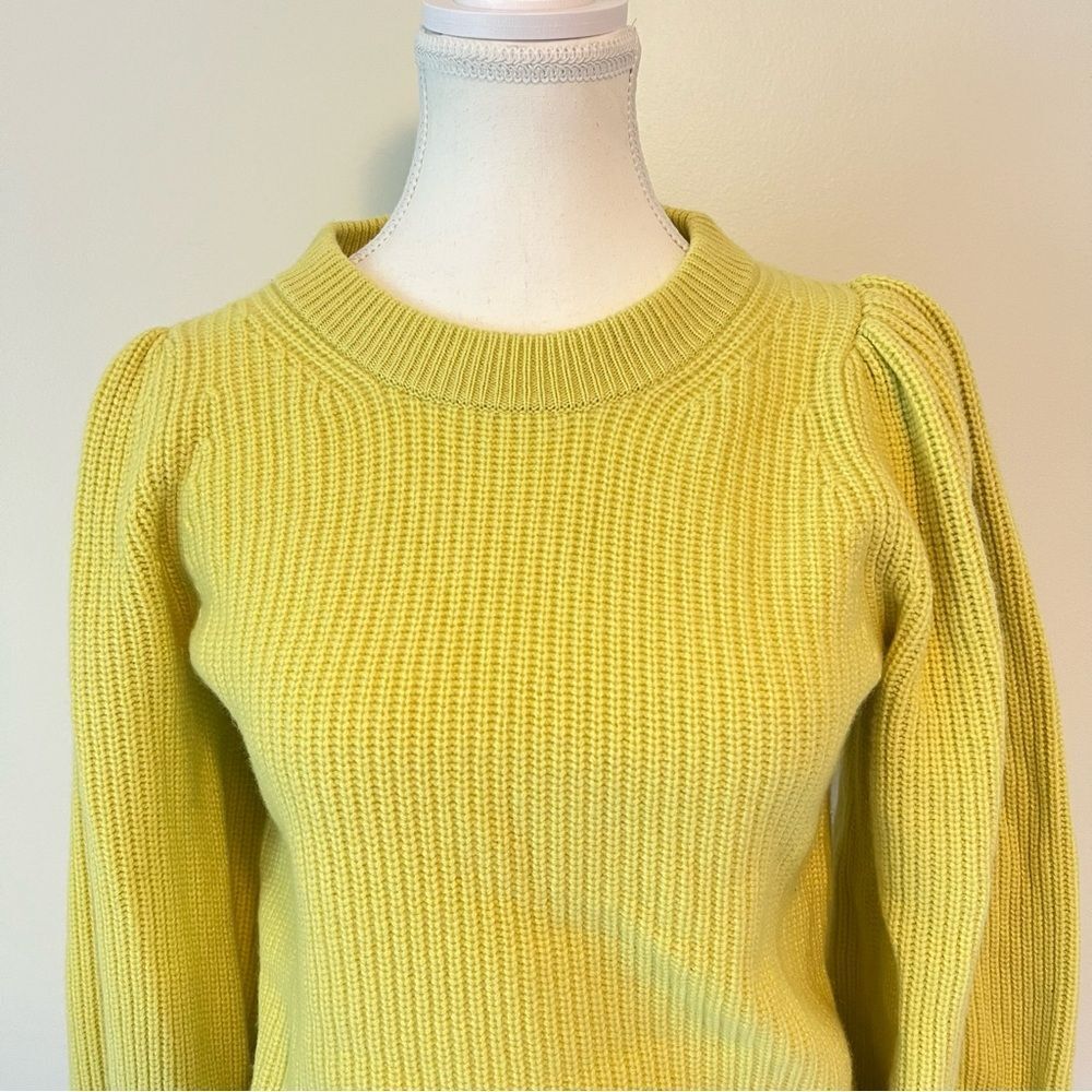 A.L.C. Eliana Balloon Sleeve Lambswool Cashmere Blend Sweater Size Small