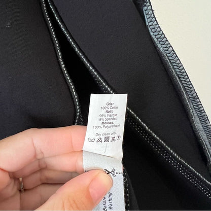 J. Crew Surf Varsity Neoprene Jacket Black Gray Size 6 Full Zip Sport